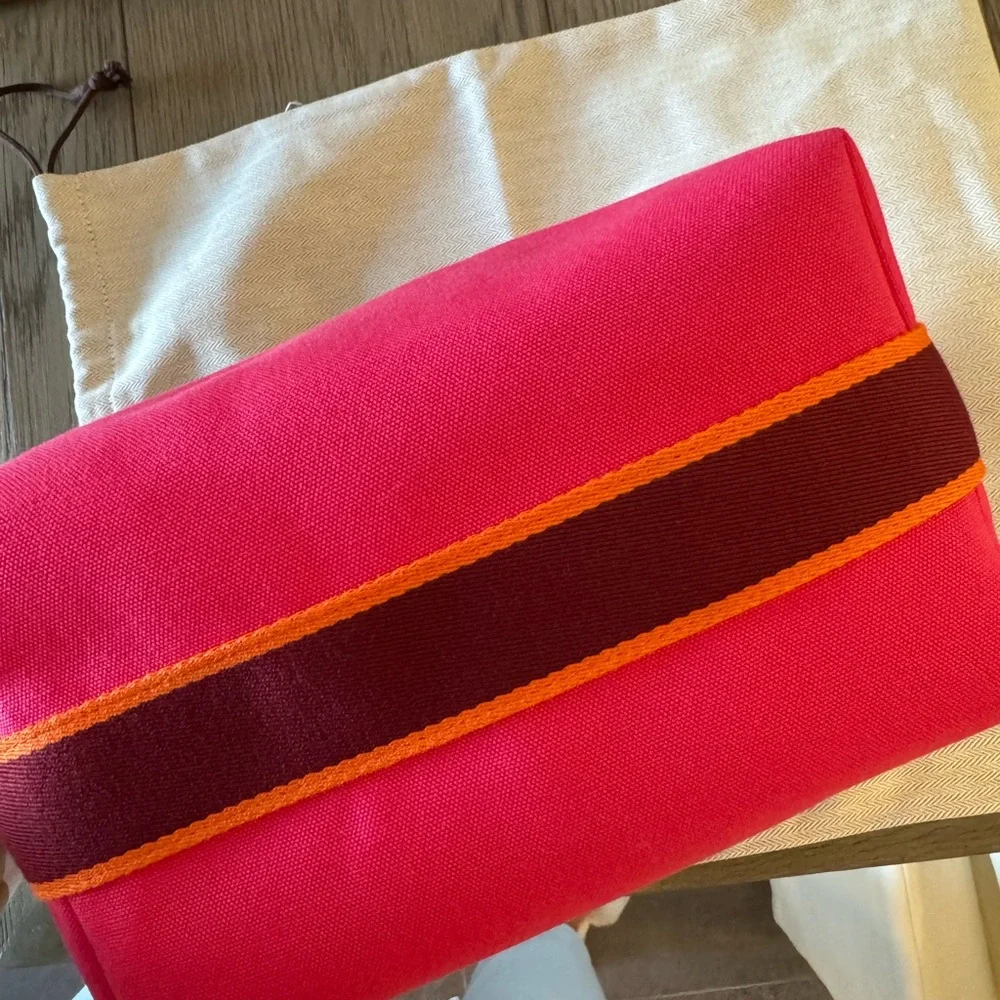 BRAND NEW HERMES BRIDE-A-BRAC large toilette cosmetic travel pouch case - Picture 3 of 6